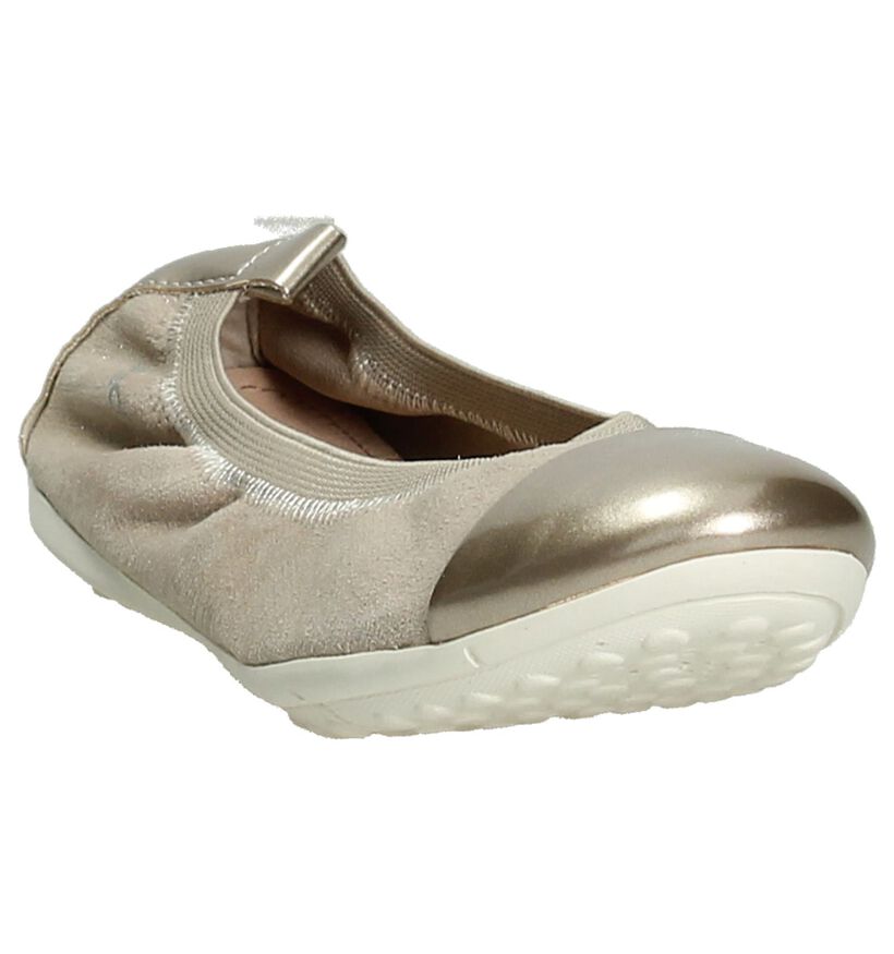 Donker Beige Ballerina Geox in nubuck (190691)