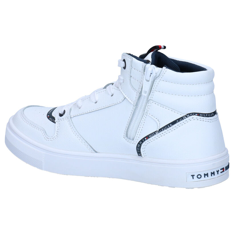 Tommy Hilfiger Witte Hoge Sneakers voor jongens (303891) - geschikt voor steunzolen
