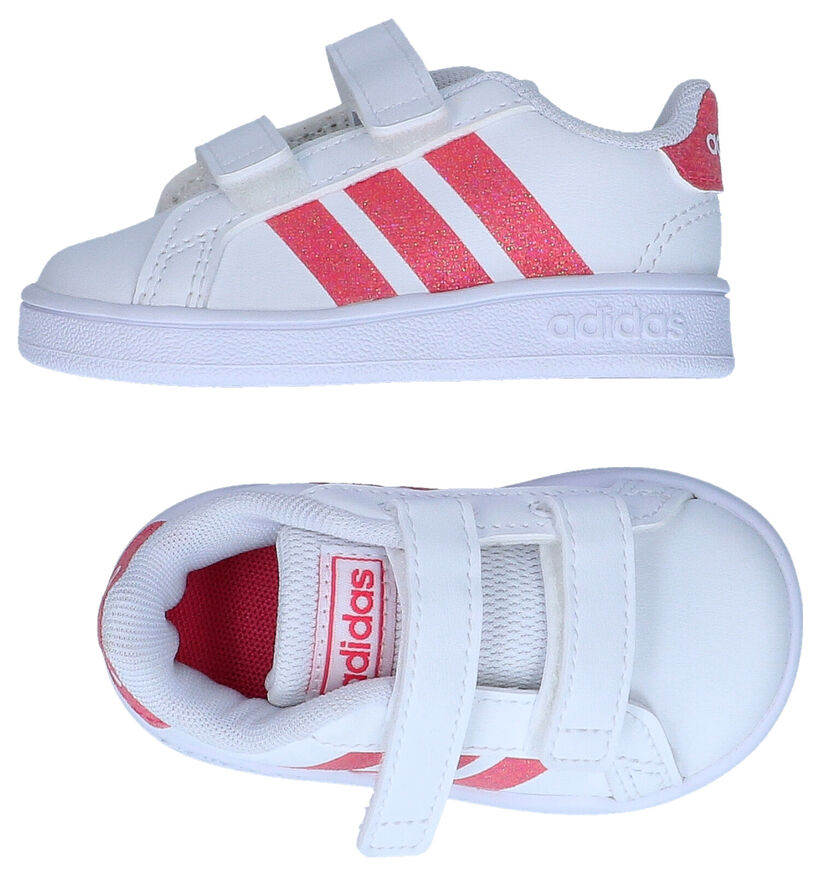 adidas Grand Court I Baskets en Blanc en simili cuir (311536)