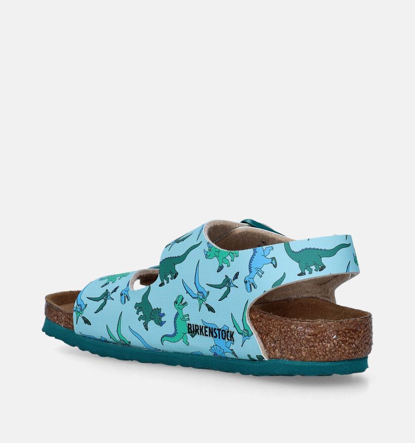 Birkenstock Milano HL Birko Flor Sandales en Bleu pour garçons (338090)