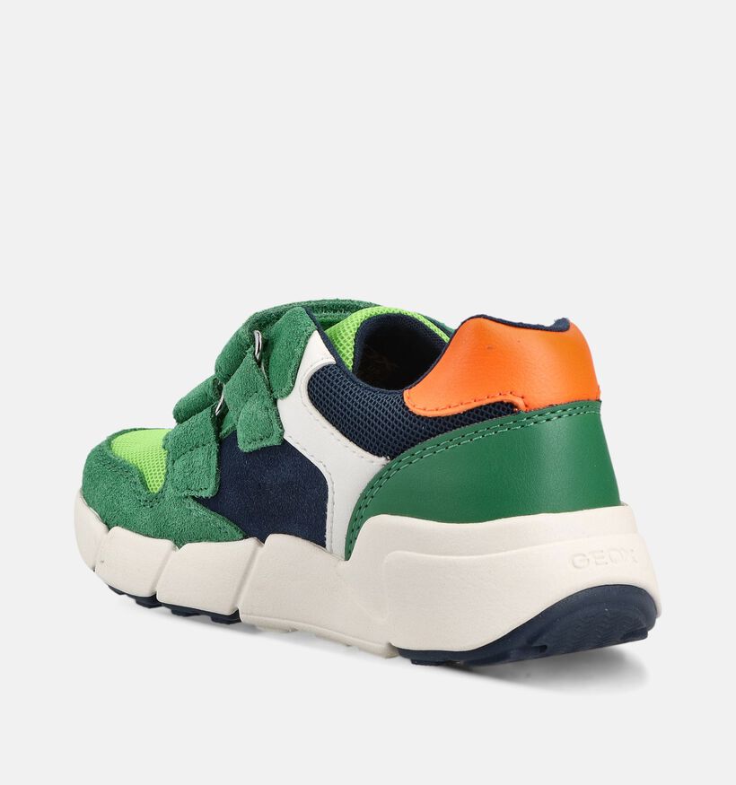 Geox B Flexyper Mini Baskets pour b&eacute;b&eacute; en Vert pour gar&ccedil;ons (368448) - pour semelles orthop&eacute;diques