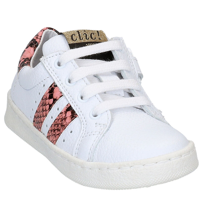 Clic! Baskets basses en Blanc en cuir (270510)