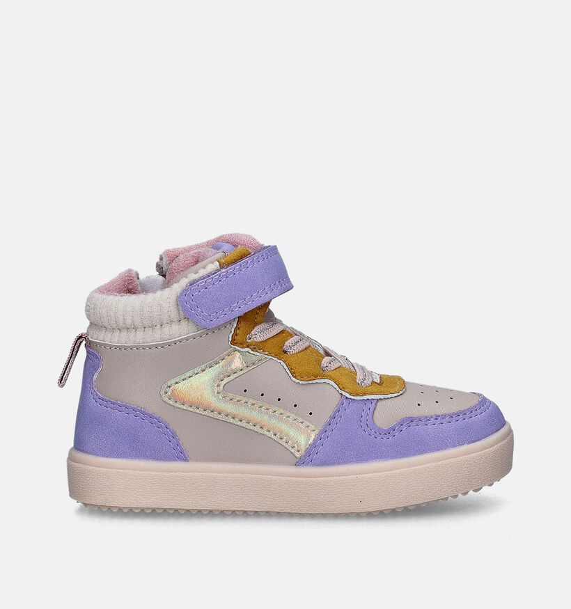 Milo & Mila Paarse Hoge sneakers voor meisjes (346937)