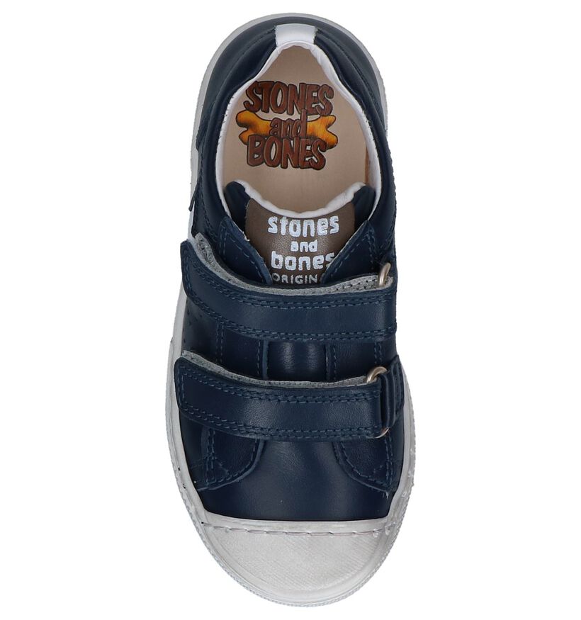 STONES and BONES Cheto Chaussures à velcro en Gris en cuir (267213)