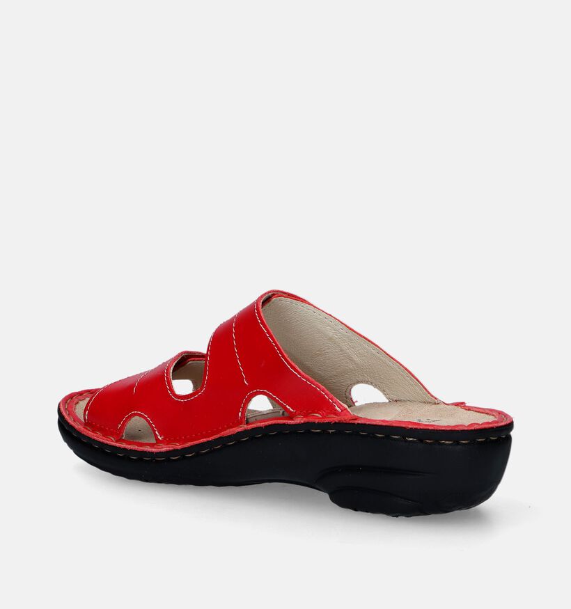 Rohde Nu-pieds compensées en Rouge pour femmes (250632) - pour semelles orthopédiques
