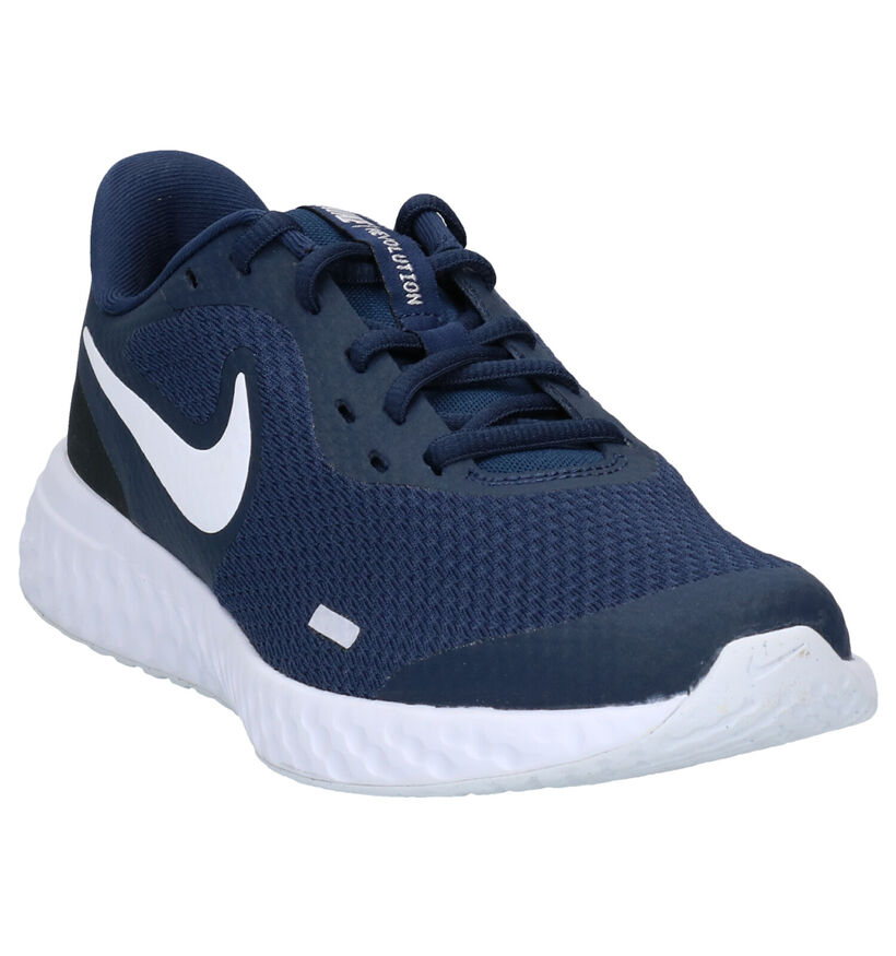 Nike Revolution Blauwe Sneakers in leer (284480)