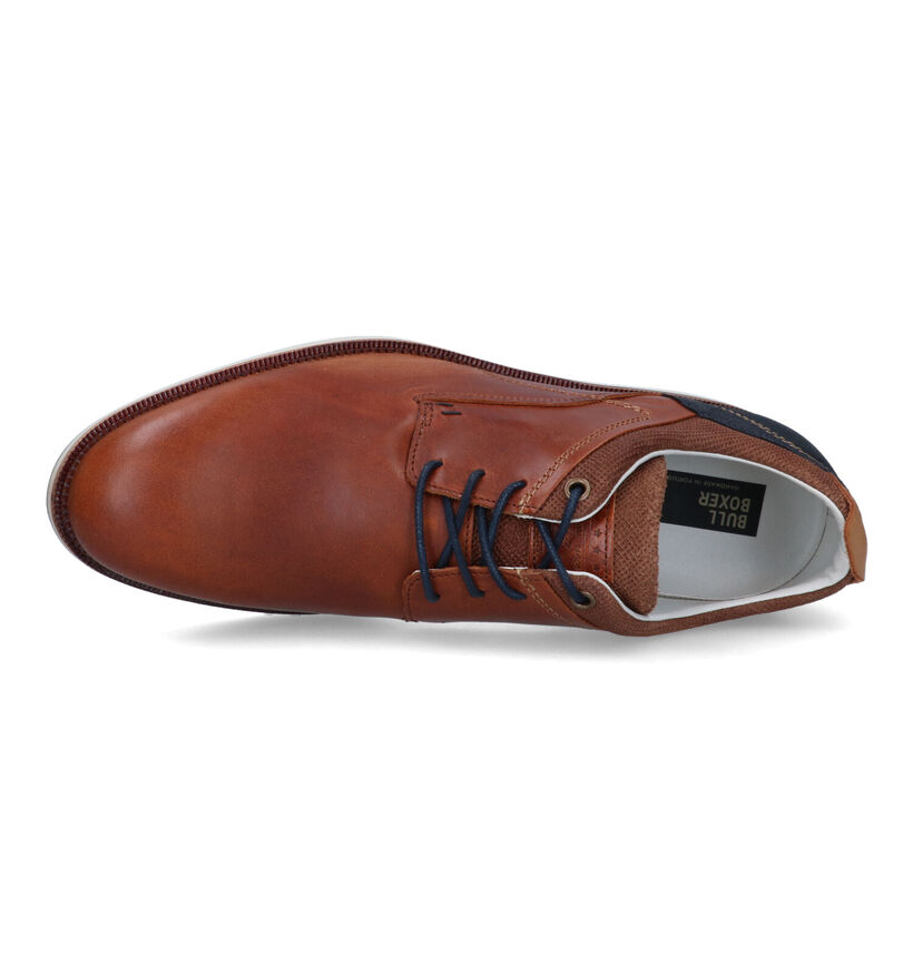 Bullboxer Cognac Veterschoenen voor heren (319442) - geschikt voor steunzolen