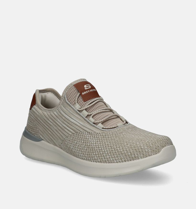 Skechers Lattimore Coringa Baskets slip-on en Taupe pour hommes (351871)