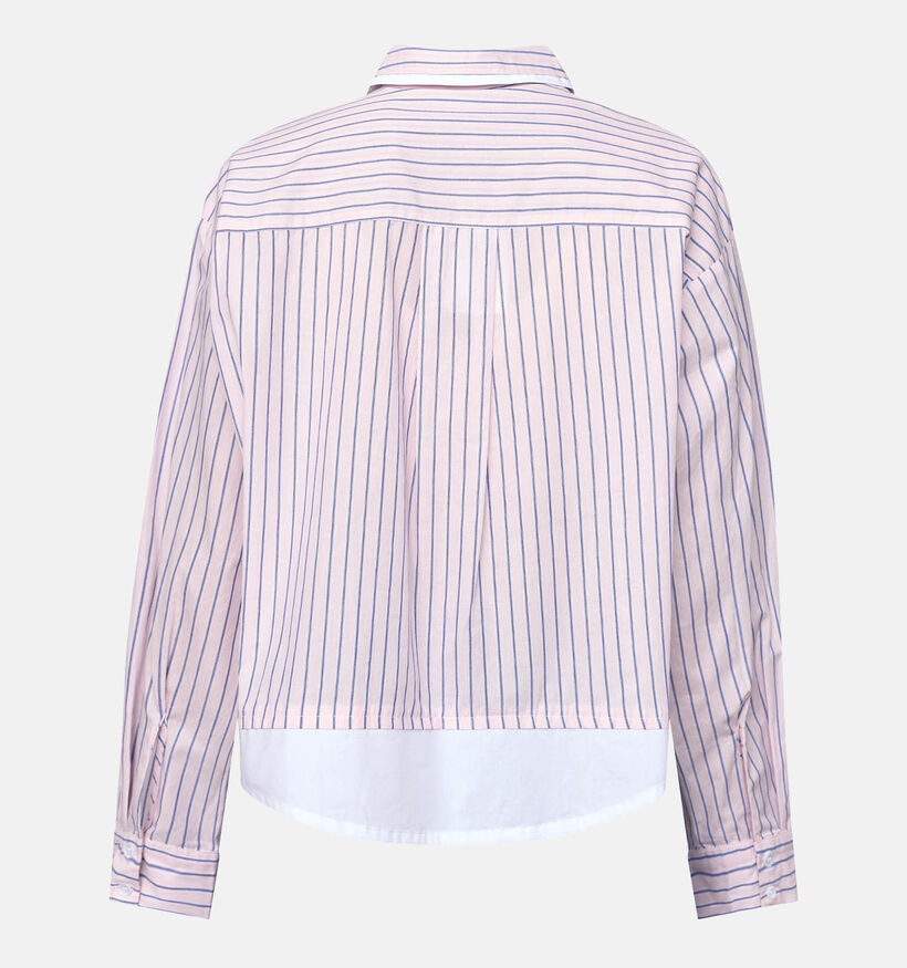 Sisters Point Edna Chemise en Rose/Blanc pour femmes (381184)