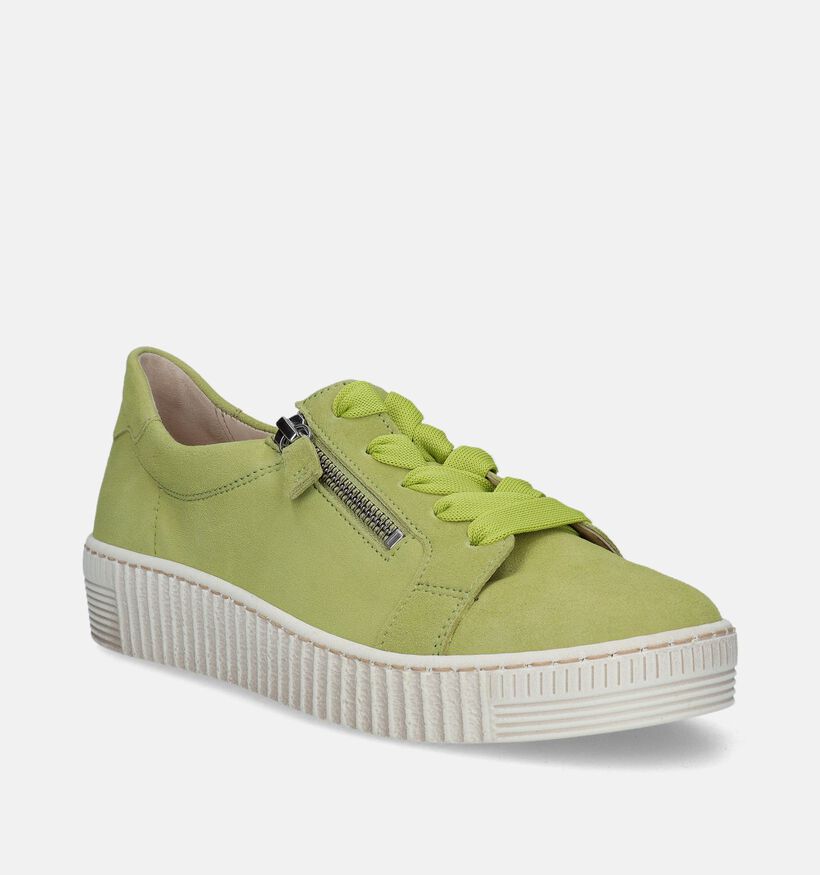 Gabor Best Fitting Chaussures à lacets en Vert pour femmes (336127) - pour semelles orthopédiques