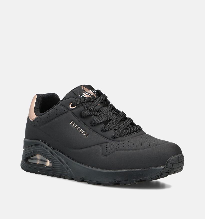 Skechers Uno Golden Air Zwarte/Gouden Sneakers voor dames (359714) - geschikt voor steunzolen
