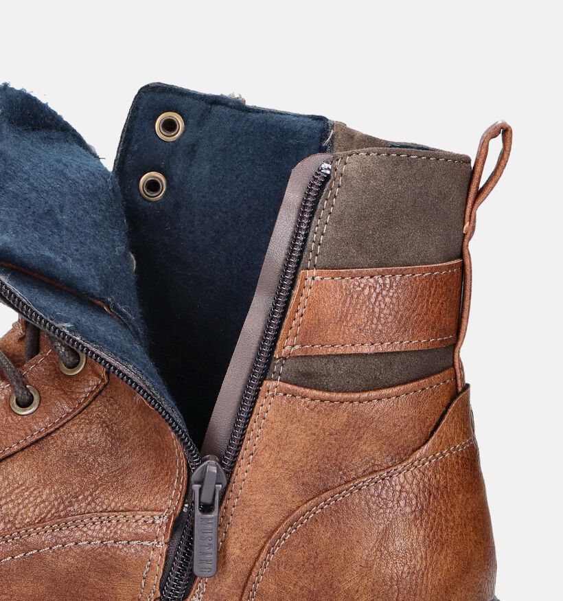 Mustang Boots à lacets en Cognac pour hommes (347496)