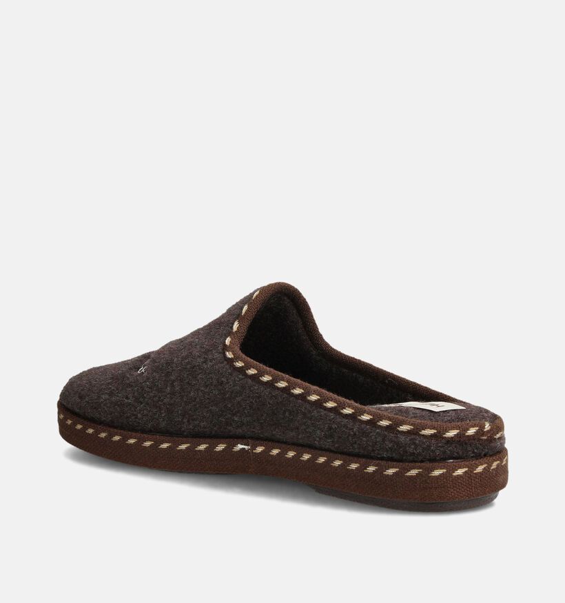 Hush Puppies Deux Pantoufles ouvertes en Brun fonc&eacute; pour hommes (377910)