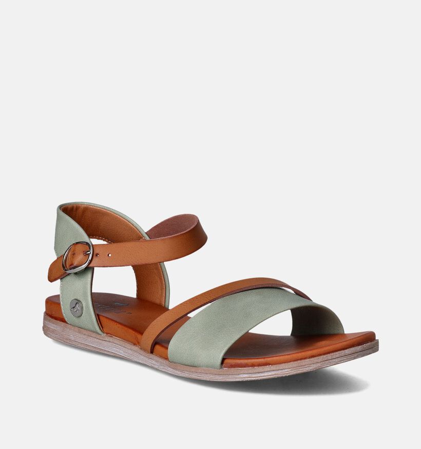 Mustang Kaki/Cognac Sandalen voor dames (353425)