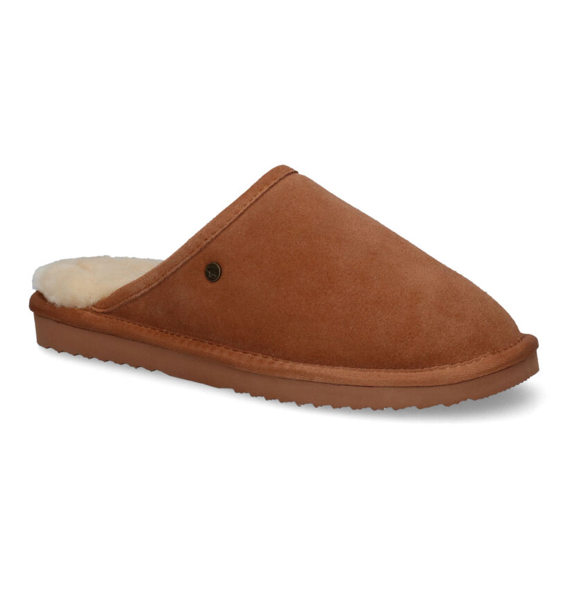 Warmbat Classic Pantoufles en Cognac pour hommes (346339)