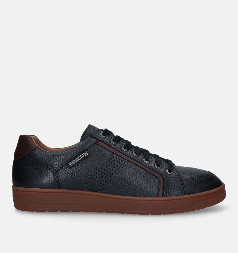 Mephisto Harrison Oregon Zwarte Veterschoenen voor heren (330695) - geschikt voor steunzolen