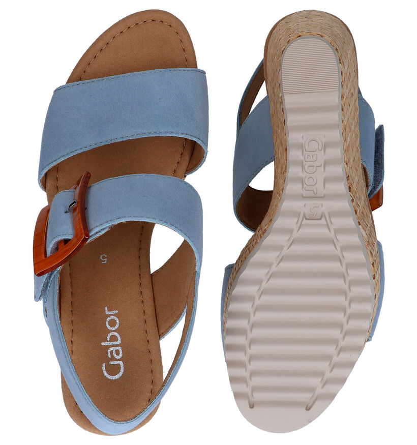 Gabor Blauwe Sandalen in nubuck (287798)