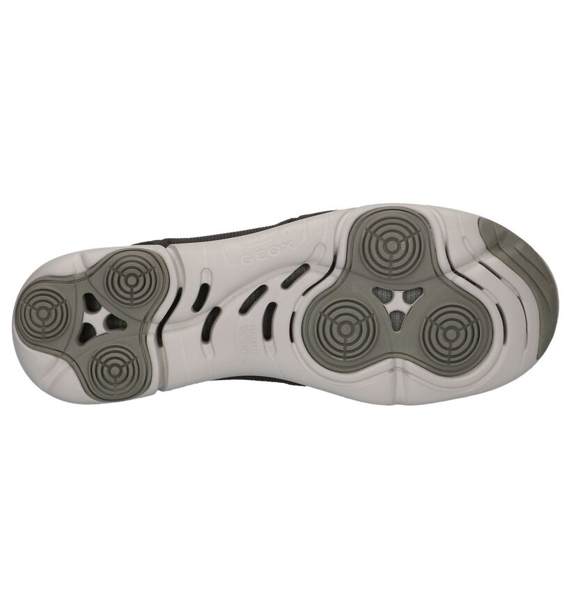 Donkergrijze Casual Instappers Geox Nebula in daim (220227)