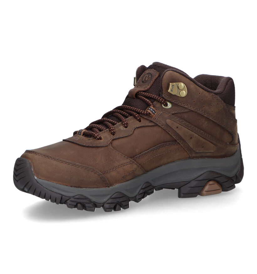 Merrell Moab Adventure 3 Chaussures de randonn&eacute;e en Cognac pour hommes (310187) - pour semelles orthop&eacute;diques