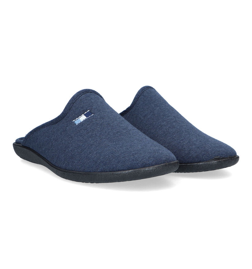 Torfs Home Pantoufles ouvertes en Bleu foncé pour hommes (326083)