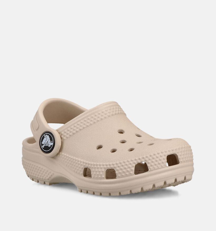 Crocs Classic Clog Nu-pieds en Beige pour filles, gar&ccedil;ons (371015)