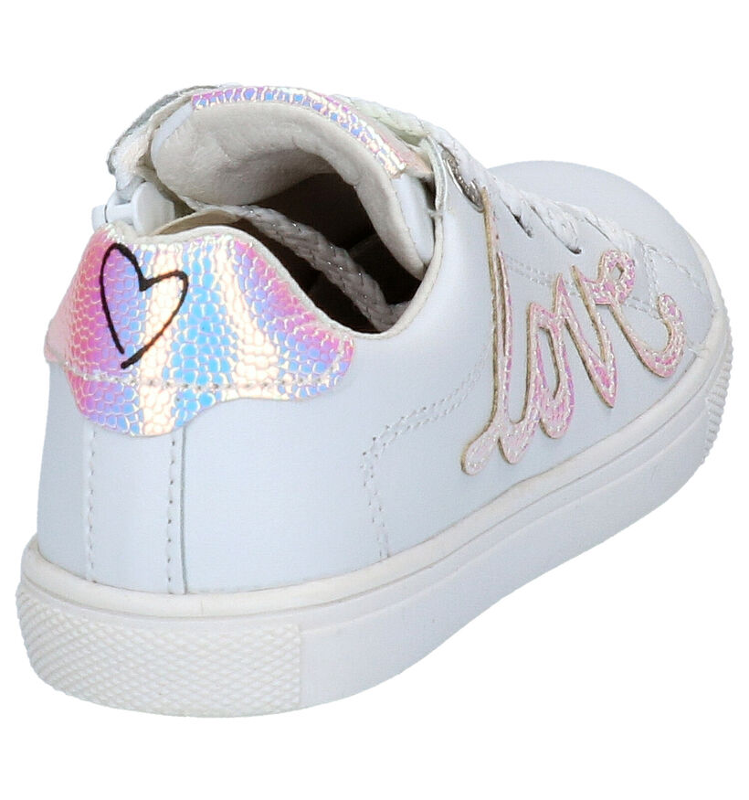 Braqeez Leigh Lowies Witte Lage Sneakers in leer (275291)