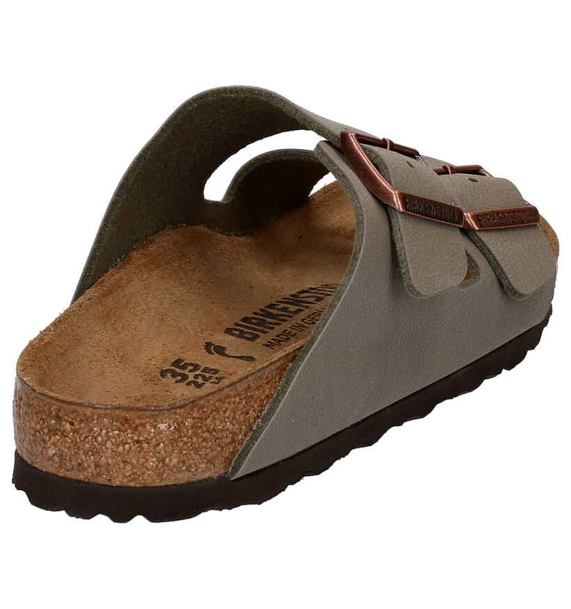 Birkenstock Arizona Birko Flor Nu-pieds en Noir pour garçons (338071)