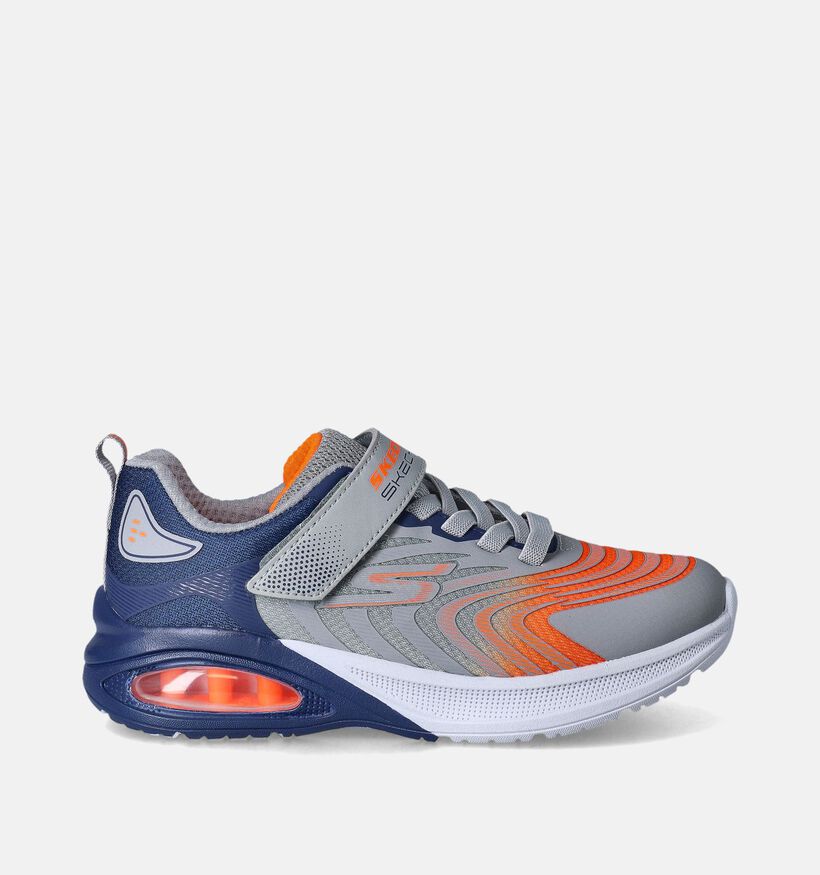 Skechers Microspec Max Advance Grijze Sneakers voor jongens, meisjes (352311)