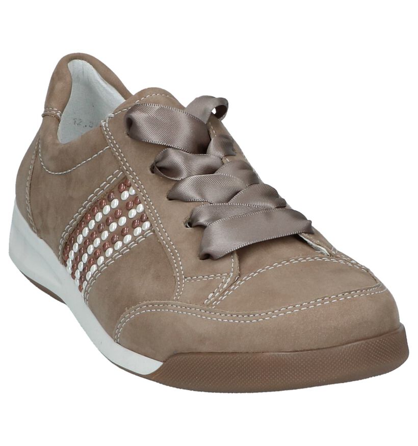 Taupe Veterschoenen Ara Rom in nubuck (217351)