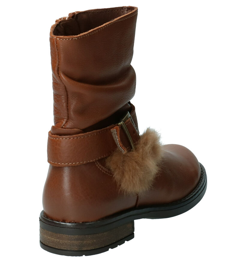 Milo & Mila Joy Cognac Laarzen in leer (257721)