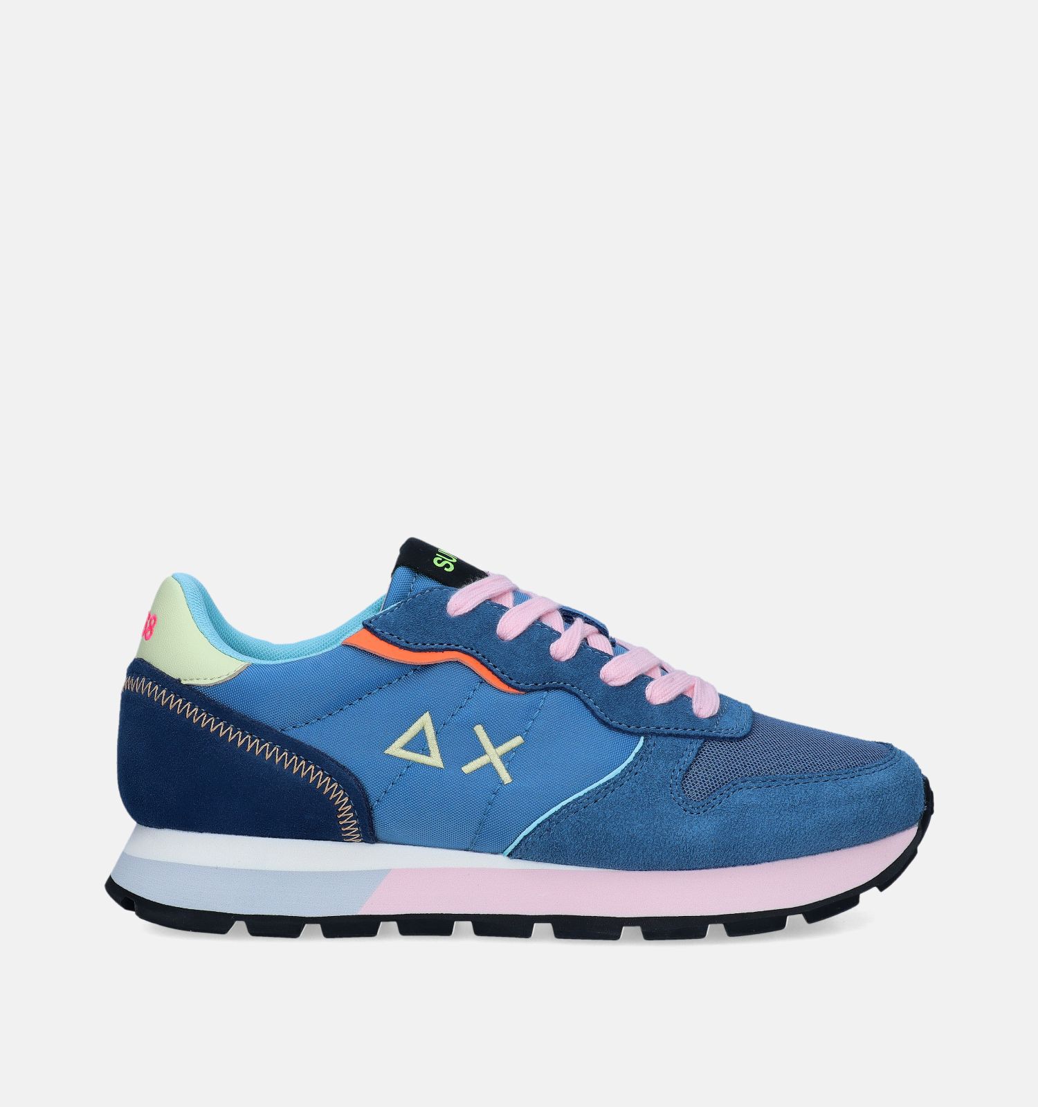 Sun 68 Ally Color Explosion Blauwe Sneakers Dames Sneakers