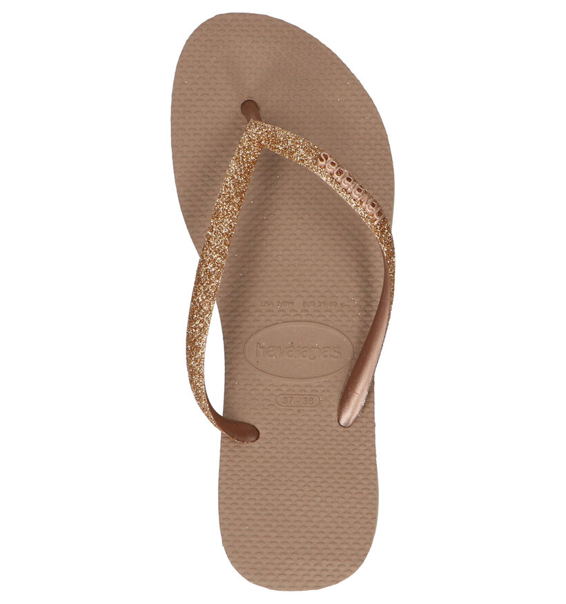 Havaianas Slim Glitter Tongs en Gris en synthétique (275870)