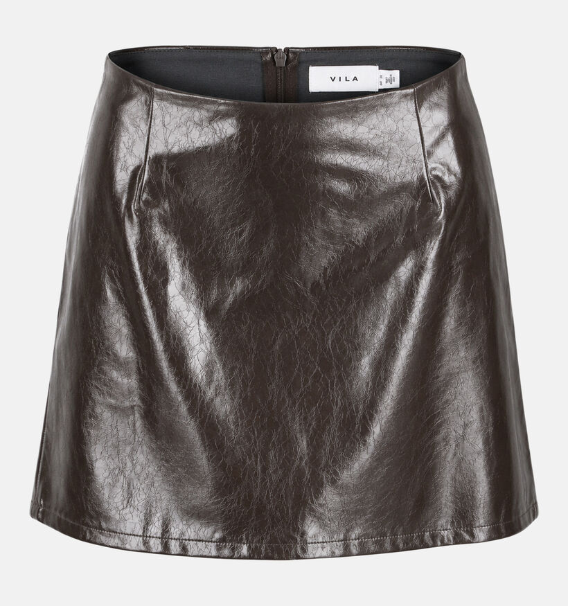 Vila Shinny Jupe mi-longues en Brun fonc&eacute; pour femmes (378479)
