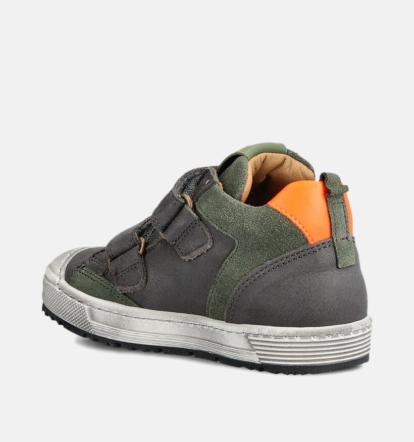 Stones and Bones Donkergrijze/Groene Sneakers voor jongens (361987) - geschikt voor steunzolen