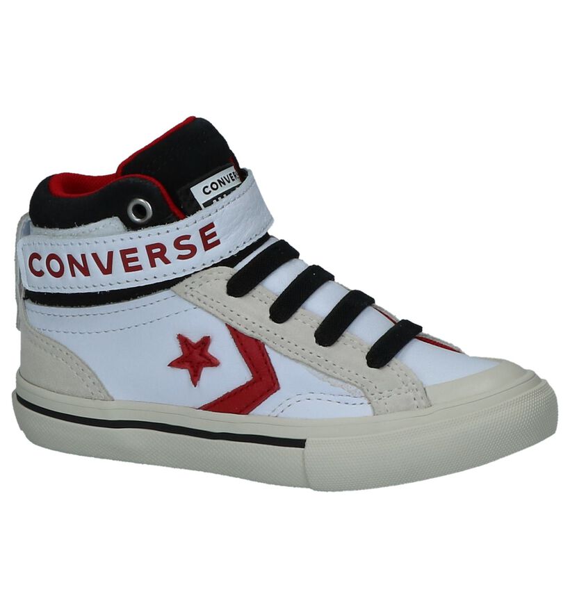 Converse Pro Blaze Strap HI Baskets en Noir pour garçons (293598) - pour semelles orthopédiques