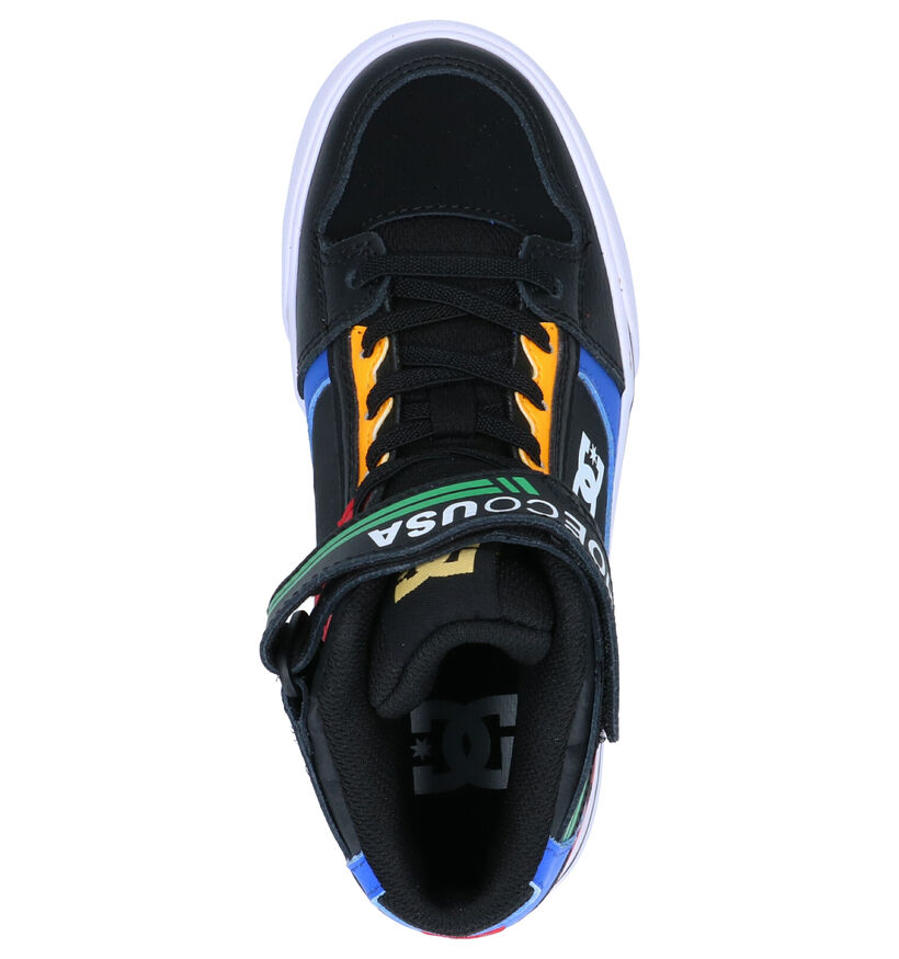 DC Shoes Pure High Top Zwarte Skateschoenen in kunstleer (263587)