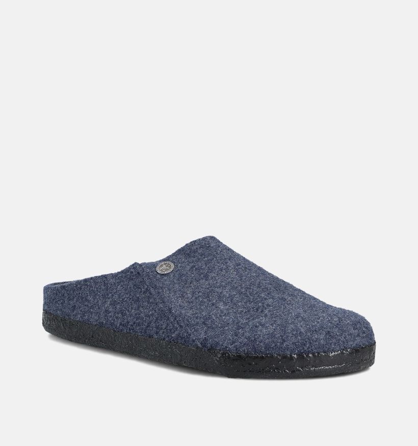 Birkenstock Zermatt Pantoufles en Bleu foncé pour hommes (362206) - pour semelles orthopédiques