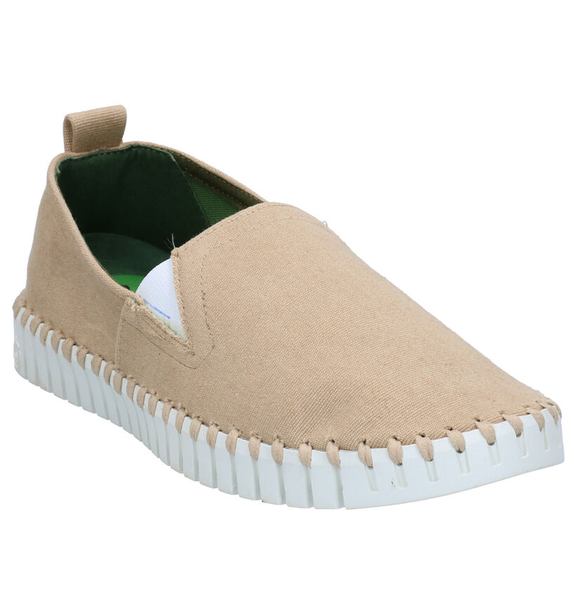 Slowwalk Bones Chaussures Slip-on en Beige en textile (270941)