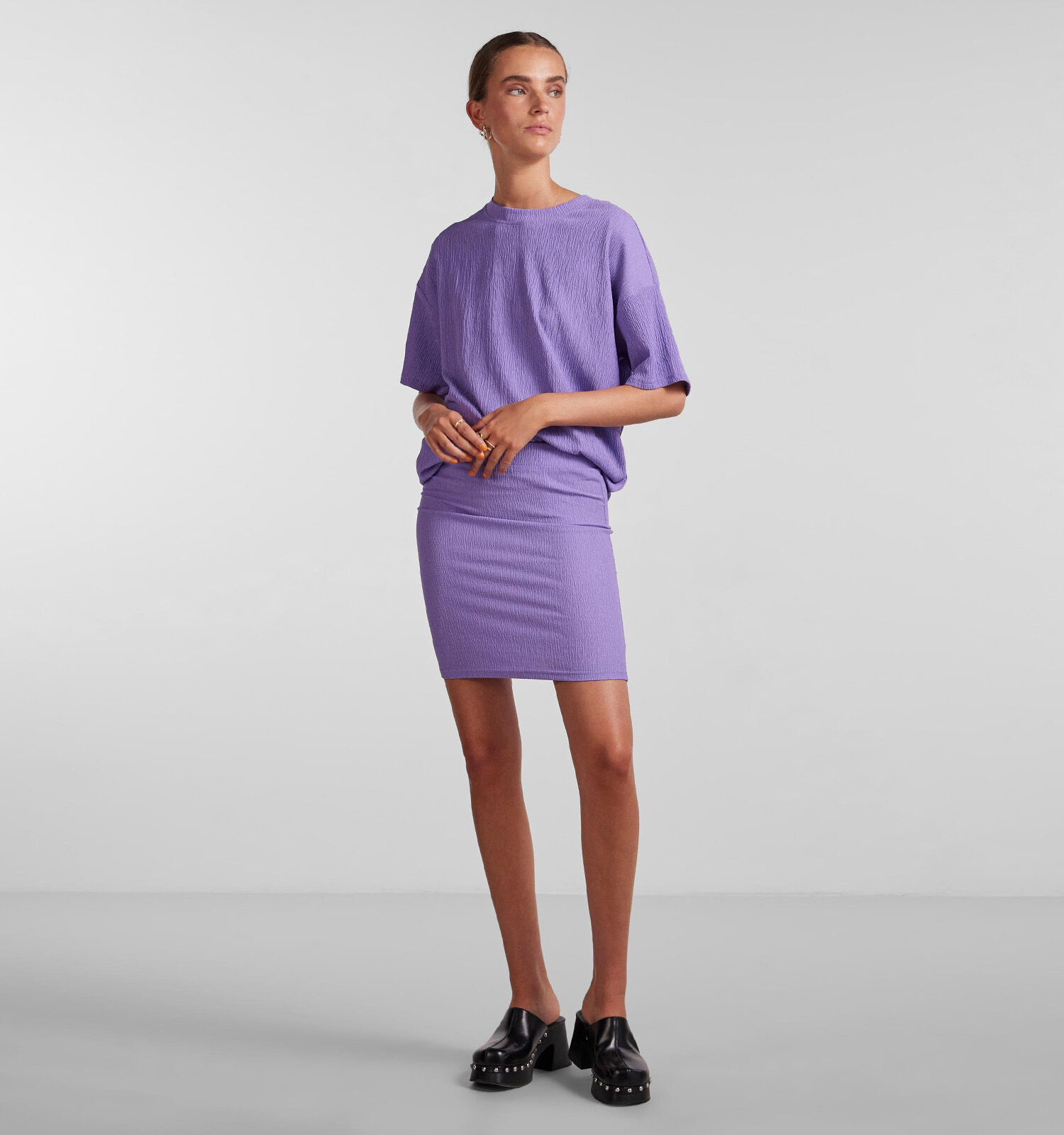 Pieces Luna Paarse Mini Rok Dames Rokken Online op TORFS.BE