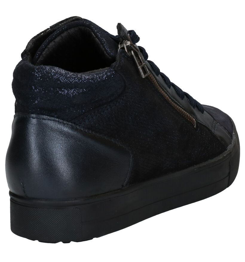 Mirel Zwarte Hoge Sneakers in leer (279835)