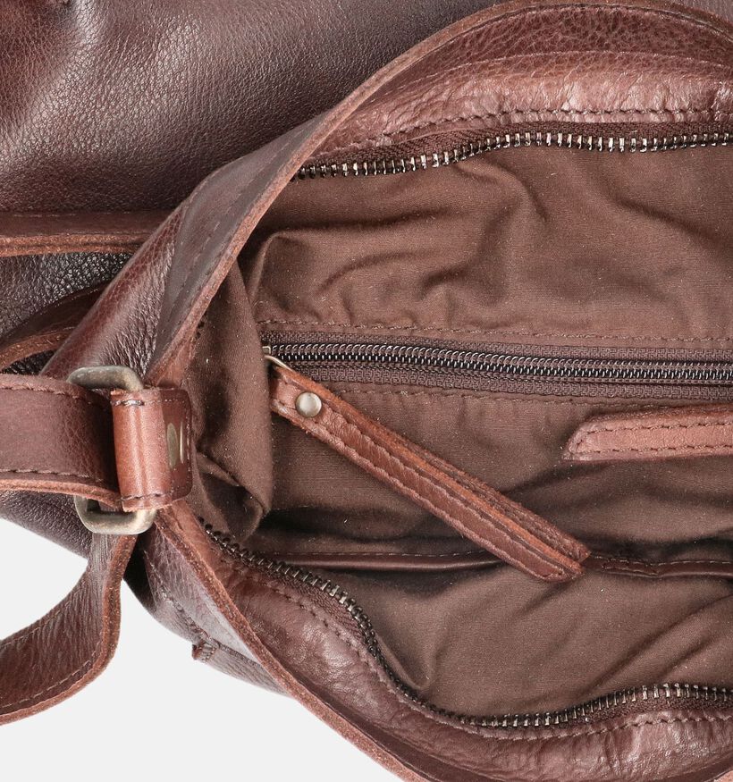 Bear Design Sac port&eacute; crois&eacute; en Brun fonc&eacute; pour femmes (382154)