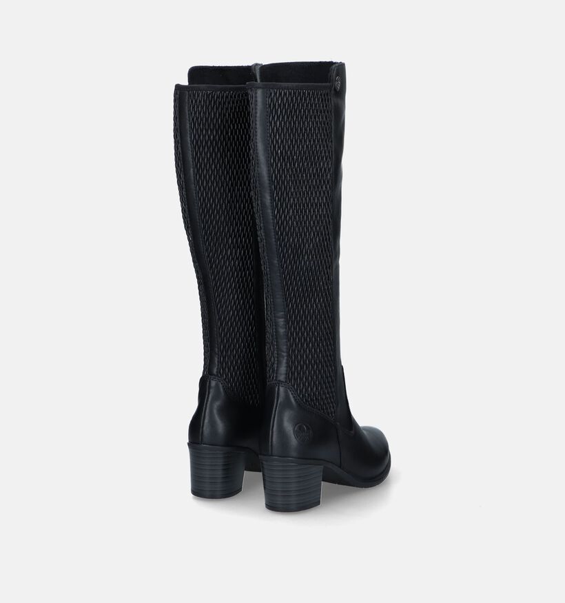 Rieker Bottes avec tige large en Noir pour femmes (331604)