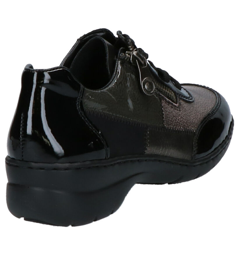 Rieker Chaussures à lacets en Noir en cuir verni (262085)