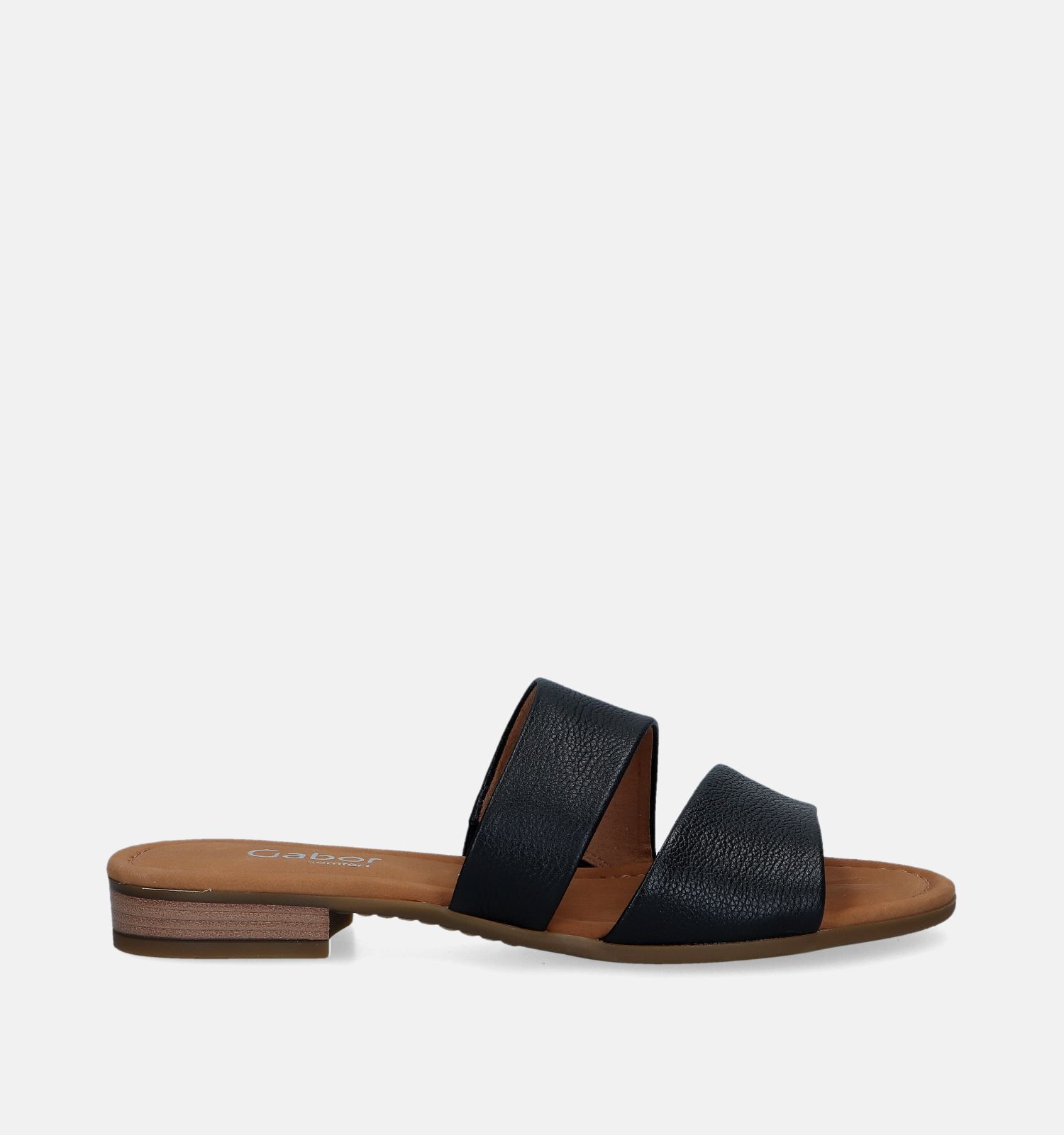 Zwarte slippers leer discount