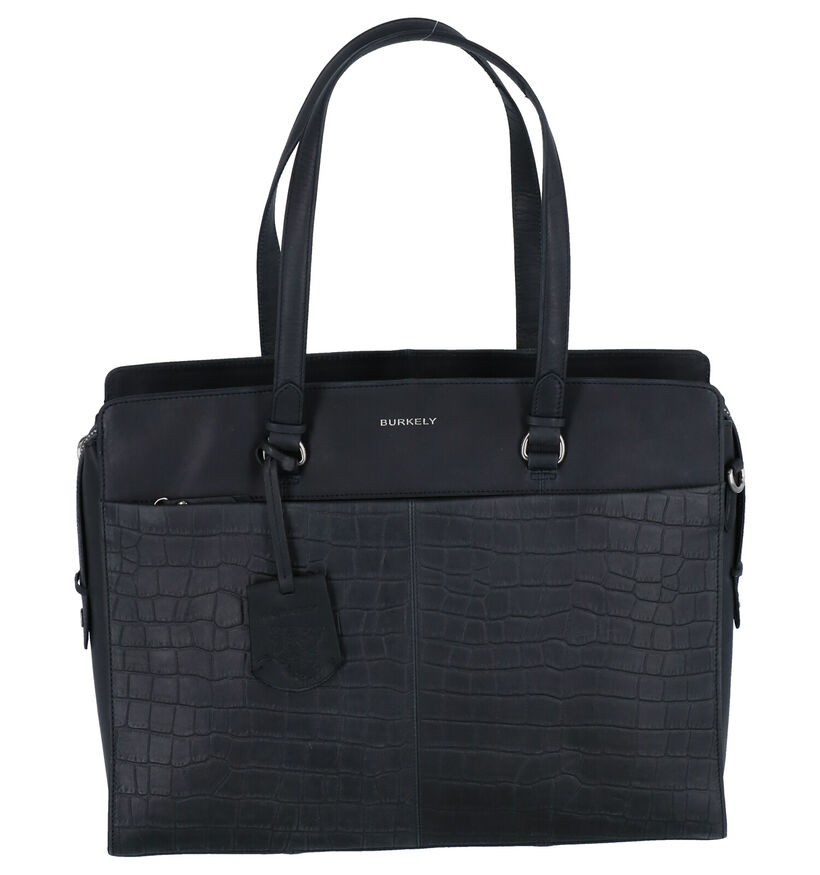 Burkely Croco Caia Zwarte Laptoptas in leer (297514)