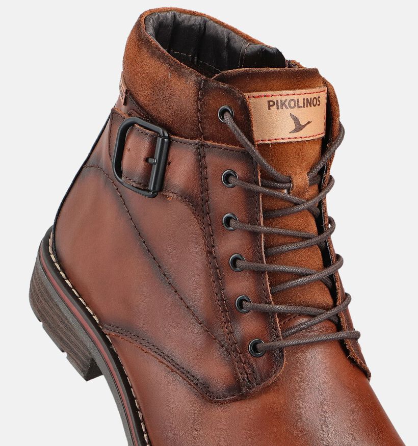Pikolinos York Boots à lacets en Cognac pour hommes (363727) - pour semelles orthopédiques