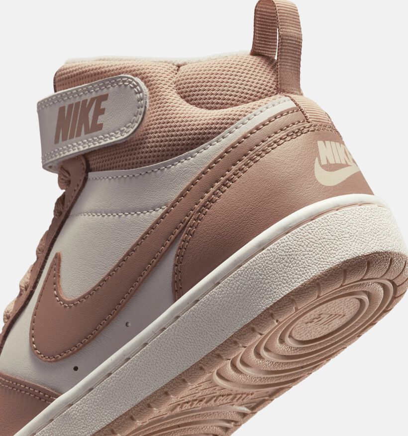 Nike Court Borough Ecru Sneakers voor meisjes (364593) - geschikt voor steunzolen