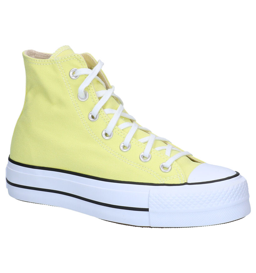 Converse AS Platform Gele Sneakers in stof (287156)