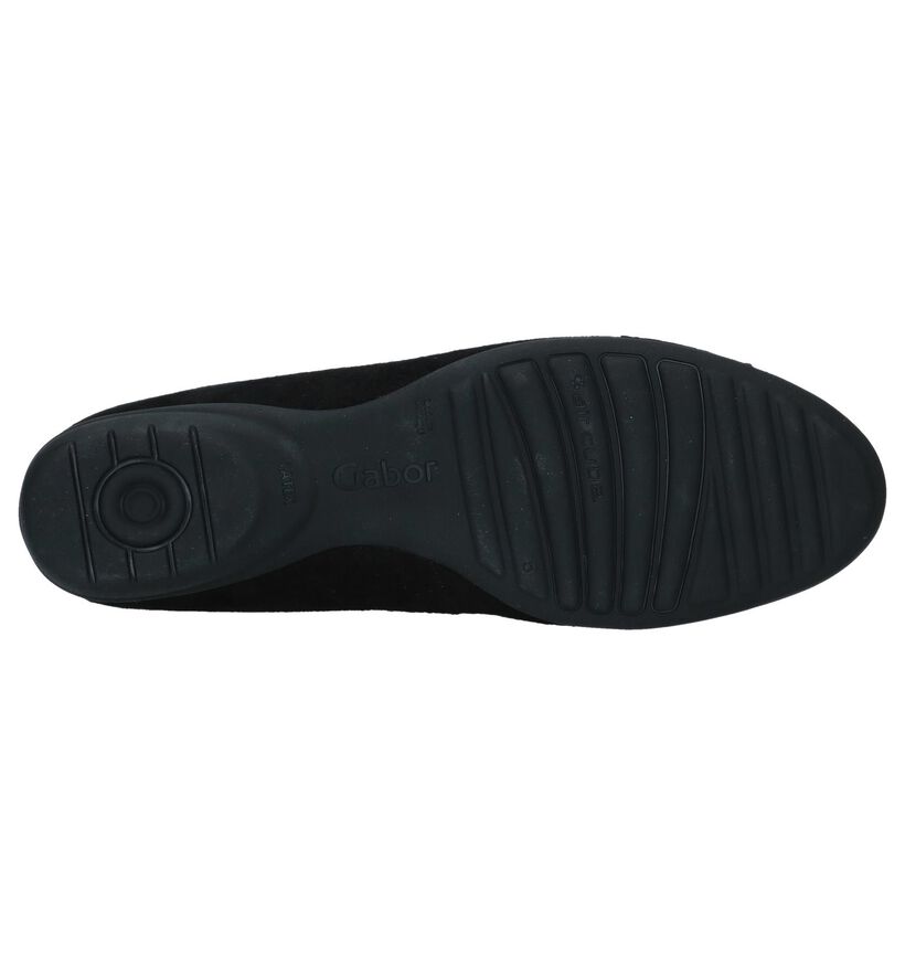 Donkerblauwe Ballerina's Gabor OptiFit in daim (245333)