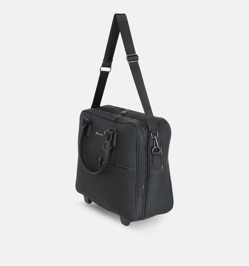 Olivia Lauren Matteo Sac ordinateur Trolley Croco en Noir pour femmes (384022)